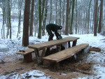 Tafel ontworpen door bureau Niche i.s.m. Vrij in Hout
